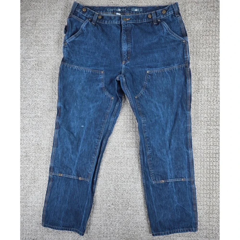 Carhartt Rugged‎ Flex Relaxed Fit Utility Logger Double Knee Jeans 40x32 Dark